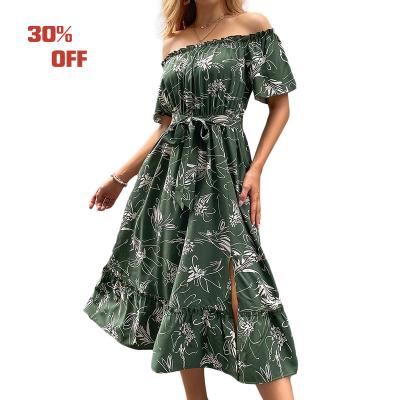 China Vestidos mujer 2021 Antistatic Best Selling Monsoon Women Dresses Ruffle Edge Summer Casual Dress for sale