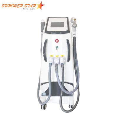 China Stationary multifunctional beauty equipment E light /IPL/ rf /q switched ND yag laser 4 in 1 for sale