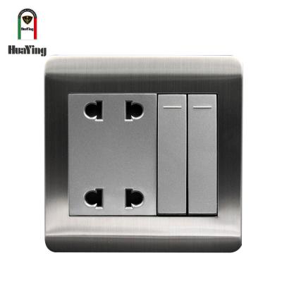 China 10A 250V Two Home Switch With Two Two-pole Ellipse Sockets for sale