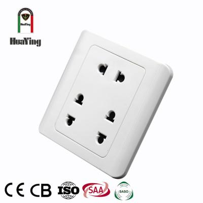 China Home PC 3 Strip 2 Pin Multi Pin Socket Multi Bead 86*86mm 2 Pin Wall Socket for sale