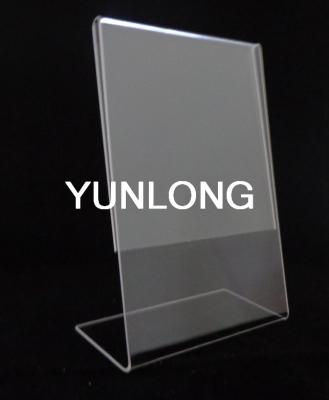 China Slant Back Acrylic Display Stands Sign Holder For Advertisement for sale