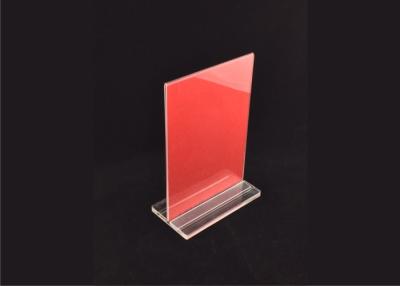 China Customized Color Acrylic Sign Holder Display, Acrylic Wall Mounted Sign Holder for sale