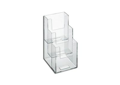 China 3 Tier Clear Brochure Display Racks , Wall Mount Magazine Rack for sale