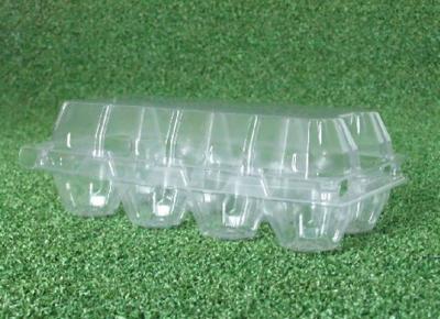 China PVC Clear Plastic Egg Cartons , Transparent 8 Cavities egg holder tray for sale