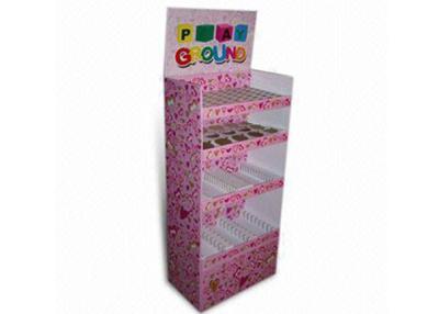 China Snack Cardboard Floor Displays Pop Tier Standing Retail Display For Foods for sale