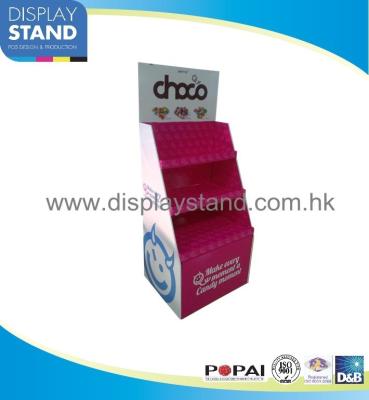 China Point of Purchase Floor Dumpbin Cardboard Floor Display Stands For Candies for sale