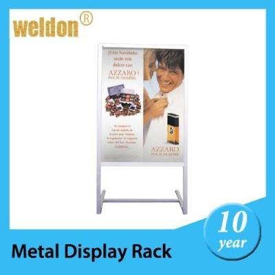 China recyclable floor standing poster display frame metal display rack a - boards for sale