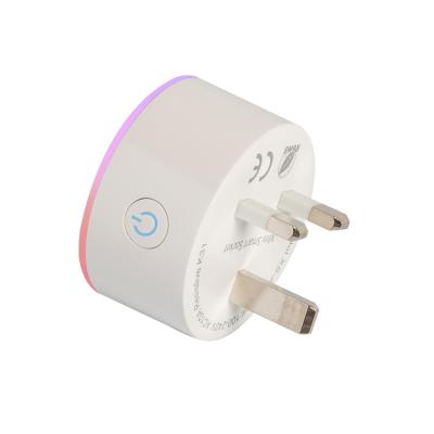 China Voice Control 2021 Fashion US USA RGB Smart Home Plug Wifi Radio With LED Light Mini WiFi Smart Plug for sale