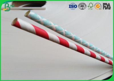 China 60gsm 120gsm 100% Virgin Wood Pulp Straw Paper Rolls , Eco - Friendly Paper for sale