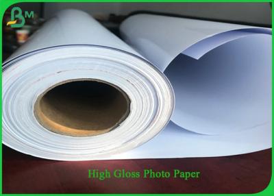 China One Side Satin PE Coated Paper , 24 Inch 30 Length 190g RC Photo Roll Paper For Pigment Ink for sale