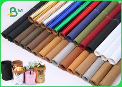 China Metallic Color Waterproof Durable Washable Kraft Paper For Flower Basket Bag for sale