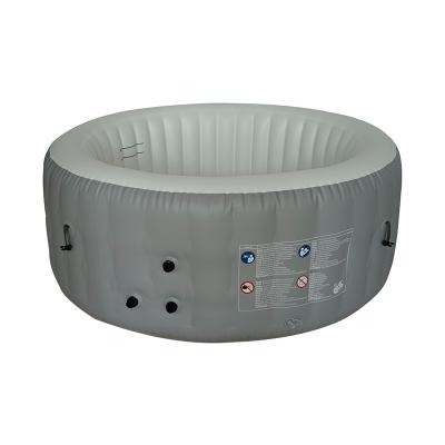 China 2~6 Person 0.66mm Home Outdoor PVC Laminated Inflatable Spa Pool Portable Hot Tubs With Heat Pump for sale