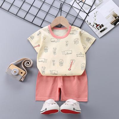 China Mickey Kitty Cat Mouse Baby Boys&Girls Sleepwear Shorts Sleeve Smart Casual Nightgowns Pajamas Set Summer Cartoon Children Pajamas Kids Elsa for sale