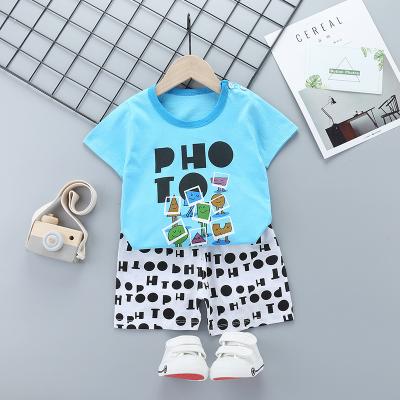 China Wholesale Smart Casual Kids Clothing Sets Loungewear 3-7year Boys Teams Cotton T-shirts + Shorts 2pcs Kids Clothing Sets for sale