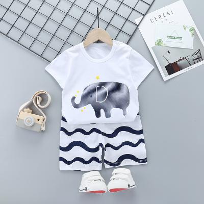 China New Style Smart Casual Baby Kids Boys Summer Cotton Clothes Children Clothing Set Short Sleeve Tops Shorts Casual Outfits for sale