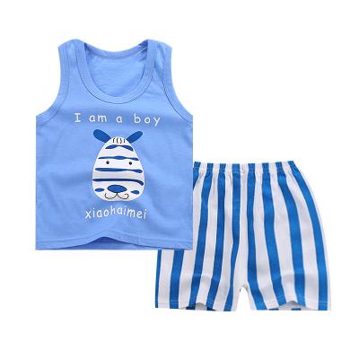 China To keep warm children's vest suit pure cotton boys and girls to wear vest shorts summer children's wear for sale