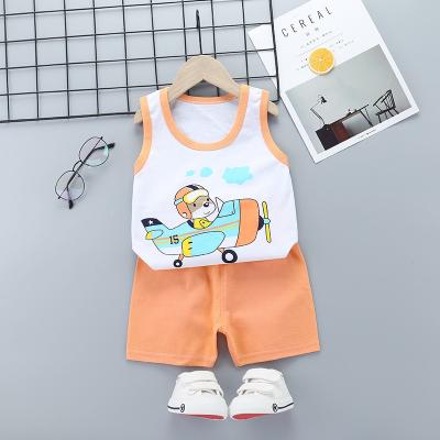 China To keep warm children's vest set summer cotton new girls' shorts set baby children's sleeveless wear for sale