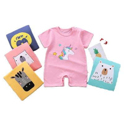 China Lovely 2022 Styles Cotton One Piece Material Baby Boy and Girls Crawling Clothing Set Home for sale