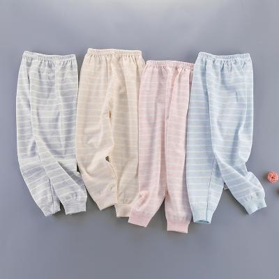 China Breathable Children's Pants Cotton Autumn Baby Clothes Cute Girls Boys Pants Fashion Kids Use Pants For Pushing In for sale