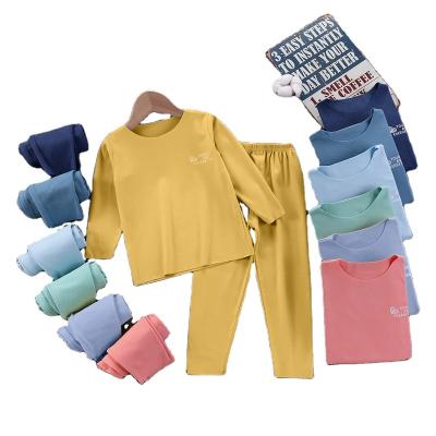 China Wholesale clothingsports clothinggirls clothingboys solid color long sleeve children matching setsfamily equipments Derong material long sleeves for sale