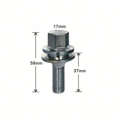 China Car OEM ODM Available 17mm Anti Theft Wheel Bolt Carbon Steel Car Wheel Bolt And Nut for sale