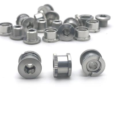 China Industry Bike Bicycle Cycling Titanium Crank Set M8 Ring Bolts Nuts M8 Chainring Road Bike MTB 6.5mm for sale