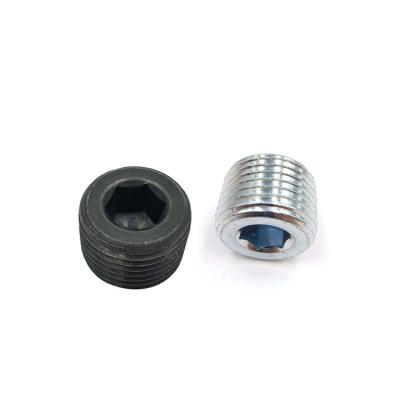 China Black Stainless Steel 1/8 1/4 3/8 NPT Thread Allen Head Socket Pipe Plug Adapter Fitting for sale