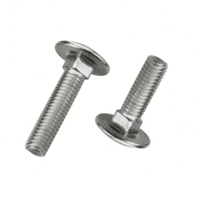 China Stainless Steel 201 304 316 m10 m12 m14 High Tensile Cup Head Short Square Neck Carriage Bolt With Big Head for sale