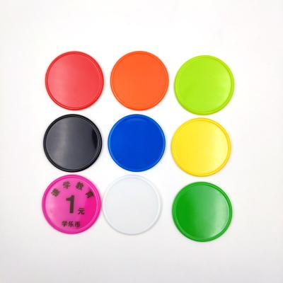 China Wholesale Cheap Colored Custom Plastic Blank Gambling Token Coin For Gambling for sale