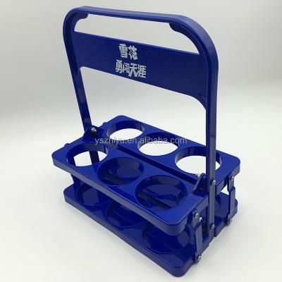 China High Quality Tool Small Plastic Supermarket Folding Beer Bottle Basket for sale