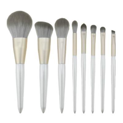 China Angular Blush Ceramic Brushes HXT-116 Antibacterial High Quality Professional Makeup Brushes Unshed Make Up Brushes With Customized Logo for sale