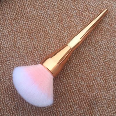 China Angular Blush Label #321 Simple Portable Customized Rose Gold Large Facial Brush Powder Blush Brush Makeup for sale