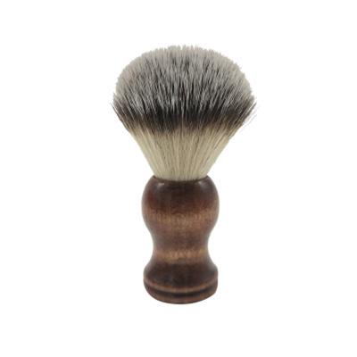 China Angular Blush Clione Private Label Wholesale Vegan Synthetic Handle Shaving Cream Wood Brushes #101 For Men for sale