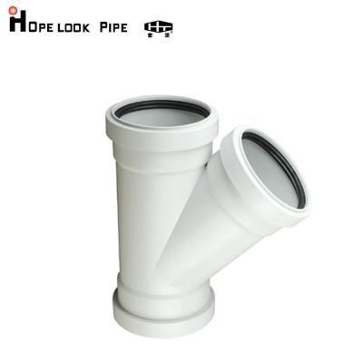 China For Waste Water China Suppliers HTPP Pipe Fittings Plastic Silent Fittings PP Cross Yee for sale