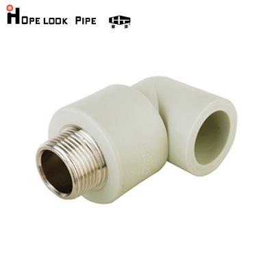 China Soundproof Water Supply Green Round Plastic PPR Pipe Fittings Valve With Screw Thread for sale