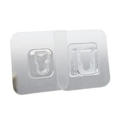 China Cheap Sustainable Transparent Waterproof Sticky Towel Bathroom Price Double Side Wall Hooks for sale