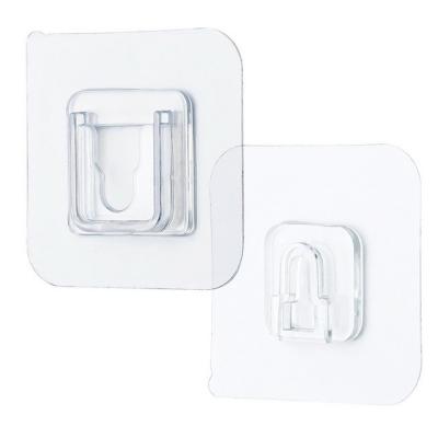 China Strong Transparent Adhesive Hanger Hooks Kitchen Bathroom Suction Cup Sucker Wall Storage Rack Wall Hooks Wholesale Viable for sale