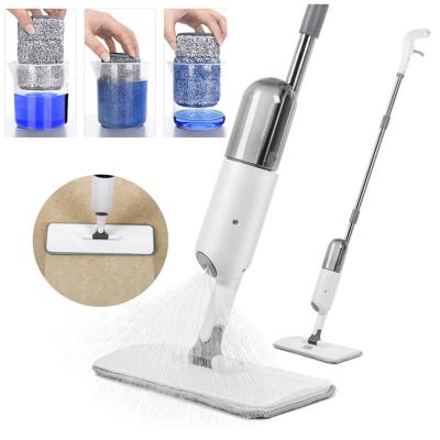 China Sustainable Household Cleaning Microfiber Steam Mop 360 Sprayer Floor Steam Mop Spin Cleaners Sweep 350ML Spray Floor Mop for sale