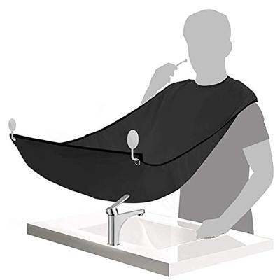 China Durable High Quality Male Shaving Clean Apron Bathroom Beard Catcher Care Hair Holder Men Style Apron With Transparent Suction Cup for sale