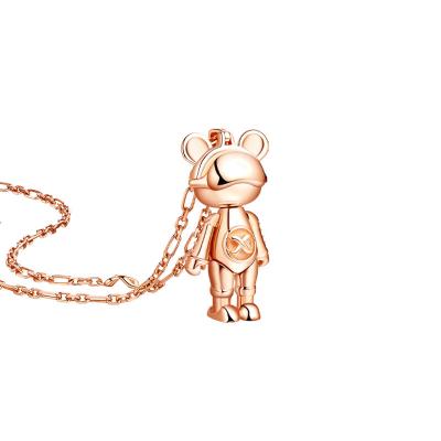 China 2022 hot sale classic fashion couples necklace fine promotion jewelry Chinese star bear hyperbole jewelry for sale