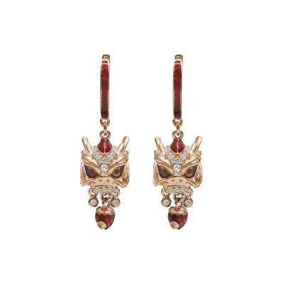 China CLASSIC Fashion Exquisite Craft Kirin Symbolizes Good Luck Daily Parties Travel Work Husband And Wife Gifts Silver Earrings for sale