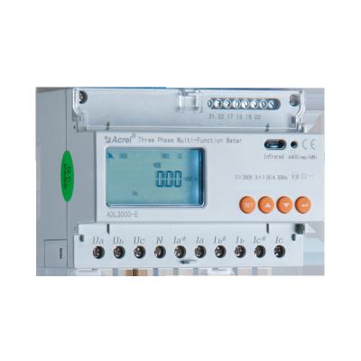 China 3 Phase 4 Wire (3p4w) Din Rail Power Meter Three Phase Digital Only with 10(80) 220/380V Connection Via CT ADL3000-E for sale