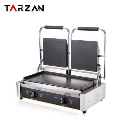 China Easily Cleaned Industrial Sandwich Press Grill BBQ Equipment Sandwich Press Panini Grill Electric Sandwich Maker For Restaurant for sale