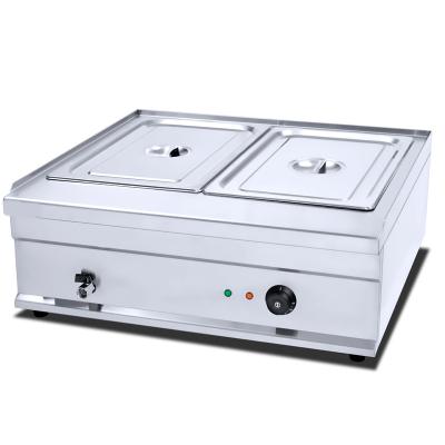 China Keep Warm For Bain Marie 2 Pans Stainless Steel Kitchen Food Warmer Commercial CE Bain Marie Electric Buffet Equipment Heating Pans Guangzhou Factory for sale