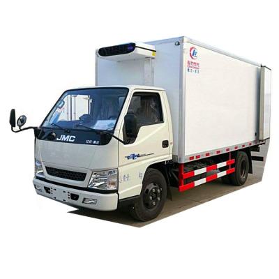 China JMC refrigerated freezer trucks/insulated freezer box truck/5 tons refrigerated truck 5 tons for sale