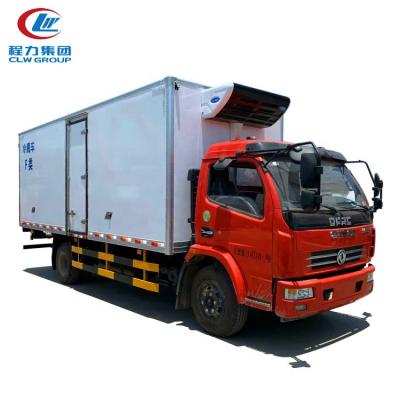 China Dongfeng 4*2 refrigerator transport vegetables Van trucks for meat and fish 8 tons refrigerated truck for sale for sale