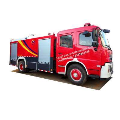 China Dongfeng fire truck tank fire truck/jiangte water/fire truck water capacity 6000kgs 8175x2480x3420(mm) for sale