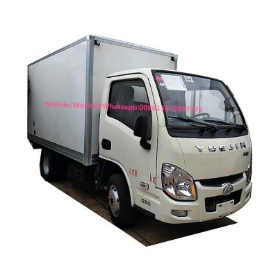 China Yuejin 4x2/4x4 small dry truck van box cargo truck delivery truck van for sale 5200*1780 for sale