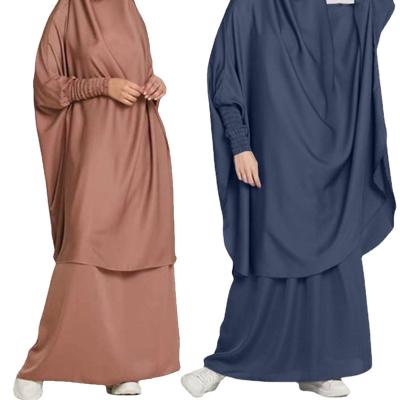 China Muslim Khimar For Women Abaya Muslim Dress Women Dubai 2023 Jilbab 2 Pieces Abaya Islamic Clothing Muslim Dress Women Muslim Khimar Prayer Dress for sale