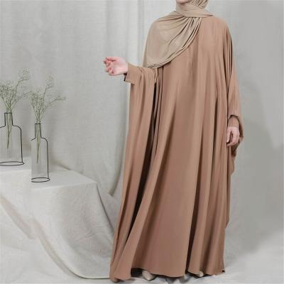 China Islamic Bat Wing Nida Prayer Hijab Dress Modest Robe Jilbab Kaftan Women Ramadan Muslim Dubai Abaya One Piece for sale